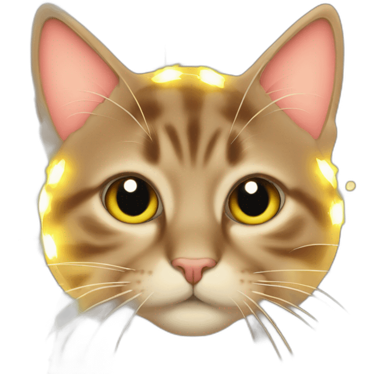 Cat coverd in christmas light emoji