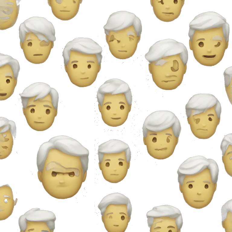 white hair man yellow skin emoji