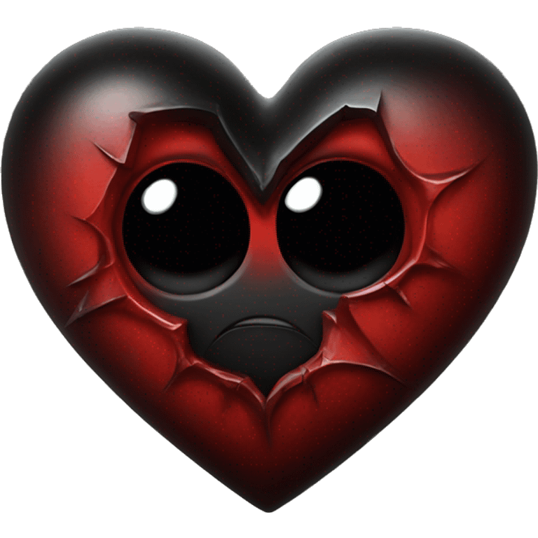 Red and black gothic heart emoji