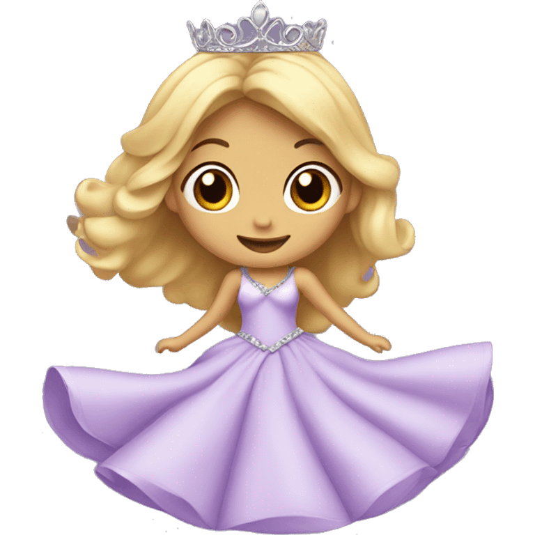 Dancing Princess in lilac dress with tiara emoji