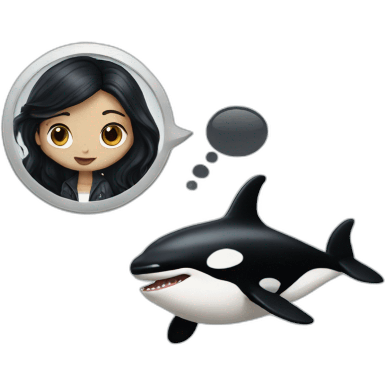 An orca watching pretty little liars emoji