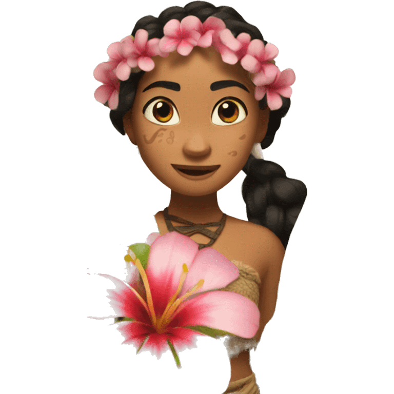 Moana flower emoji