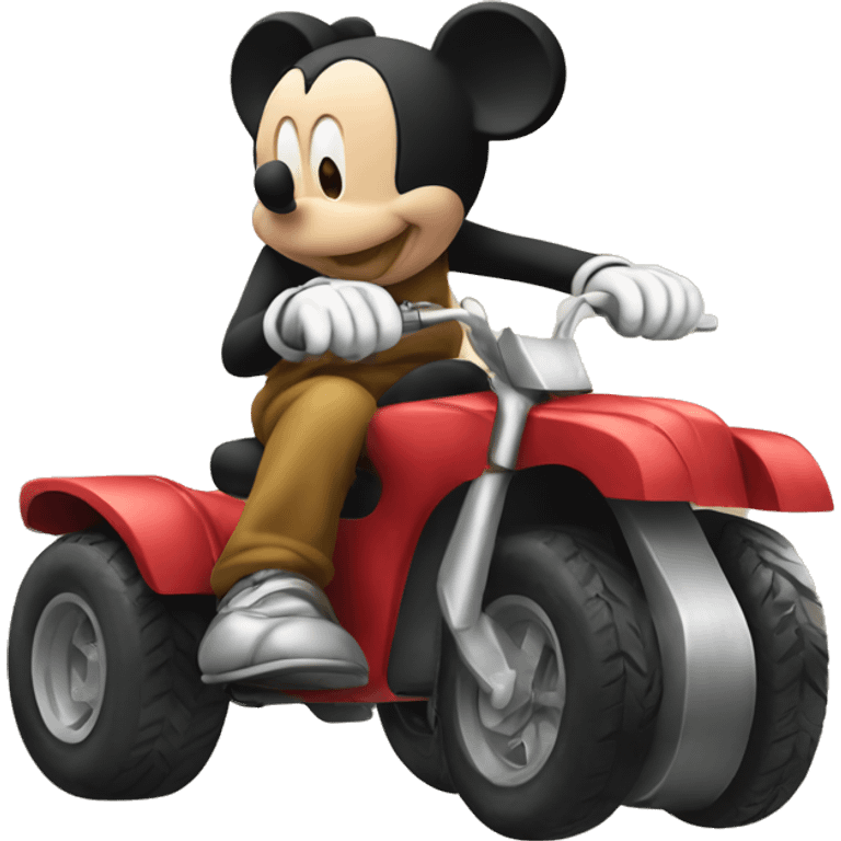 mickey mouse riding dodge  emoji