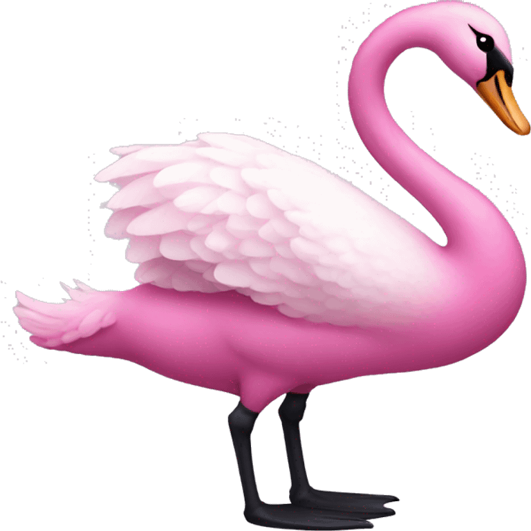 Pink swan emoji