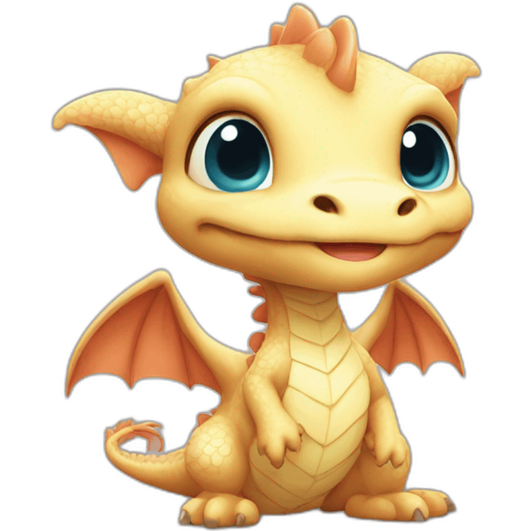 cute pretty dragon baby type goast emoji