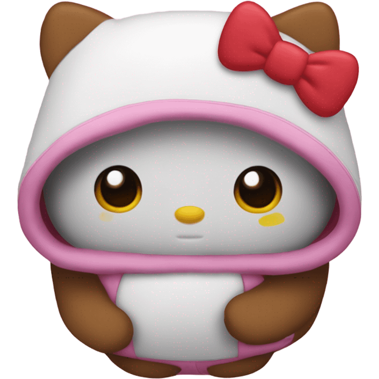 kaka inside a hello kitty emoji