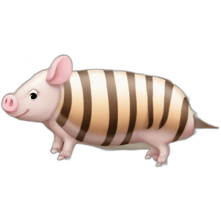 Tiger striped brown white mottled pig armadillo cow centipede insect emoji