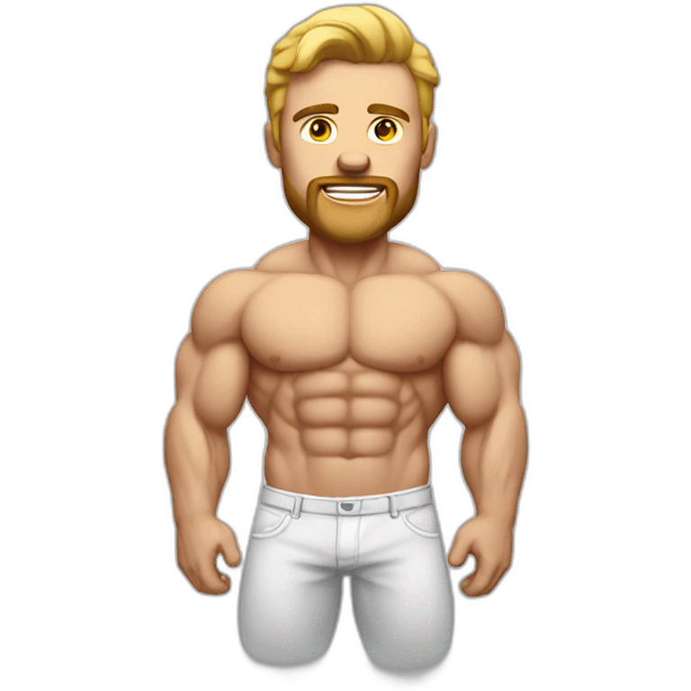 Muscle daddy white emoji