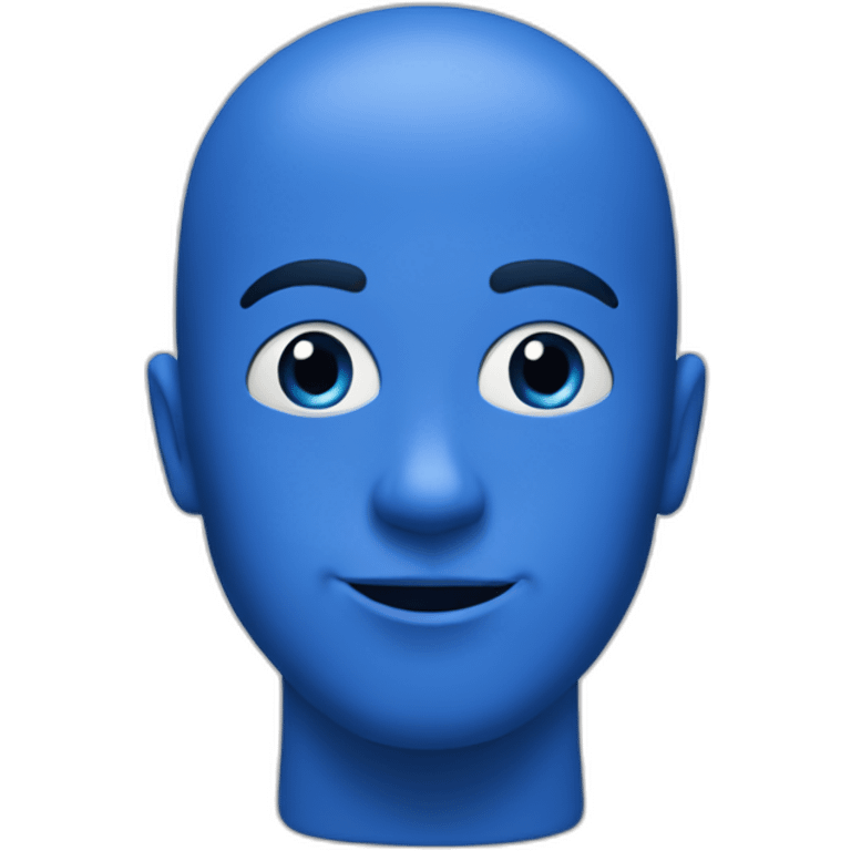 Blue Man displaying heiney emoji