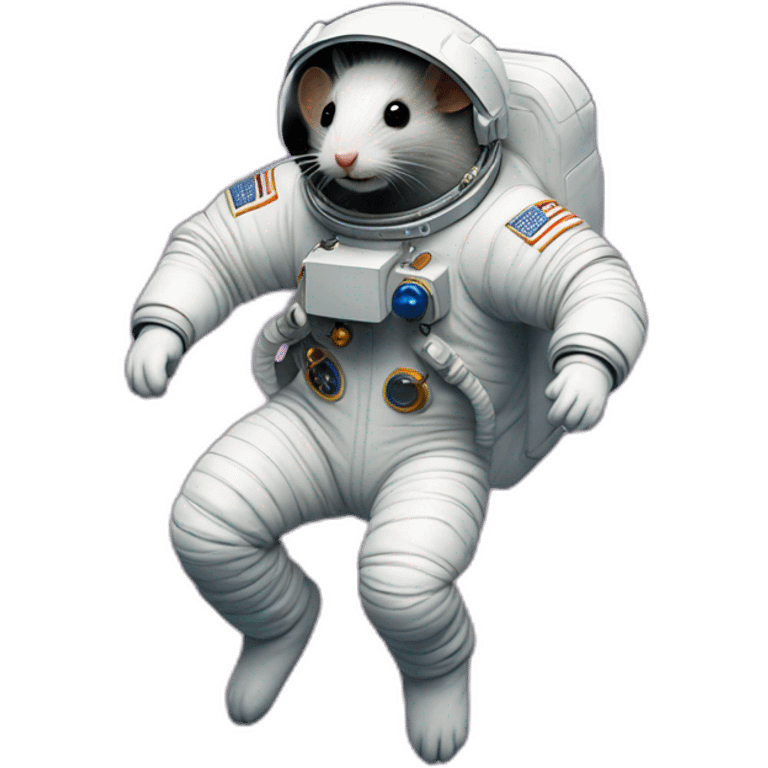 astronaut rat levitating emoji