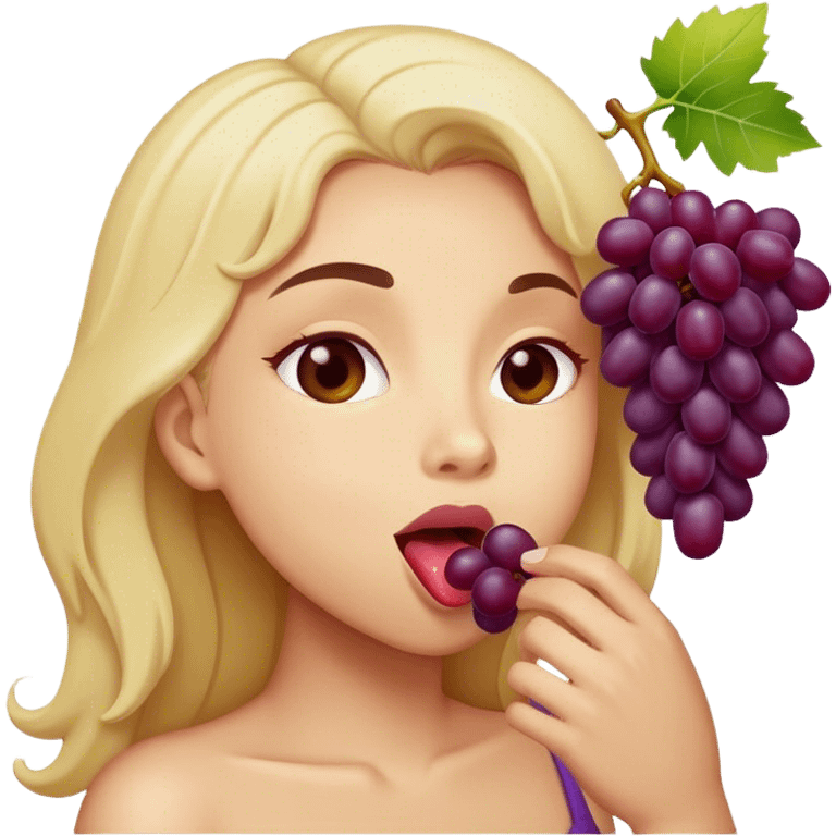 Licking grapes emoji