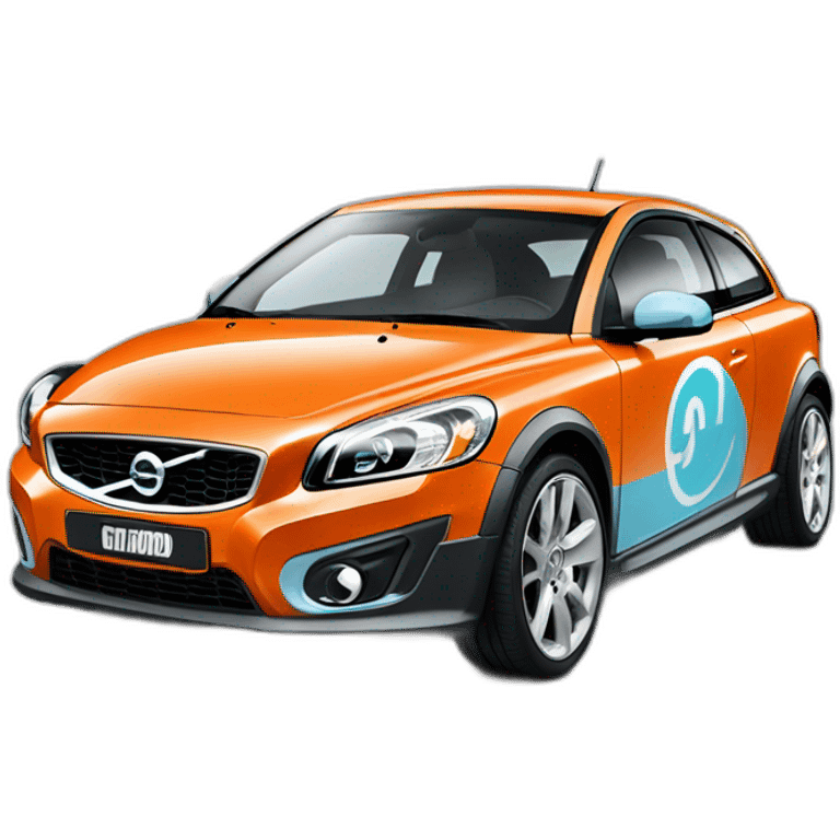 Volvo c30 with gulf livery emoji