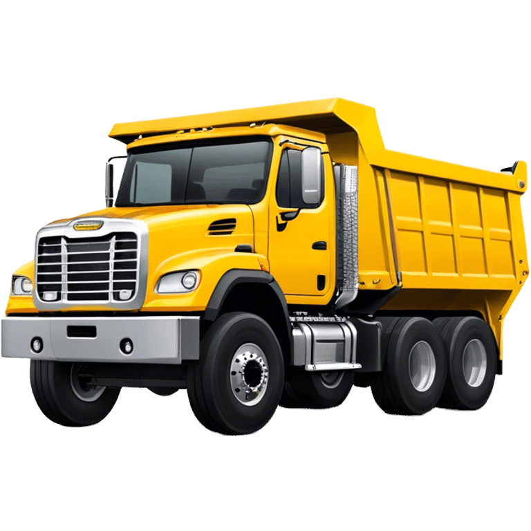 Dump Truck - Freightliner 114SD (Model Year: 2022) (Iconic colour: Yellow with black and silver) emoji