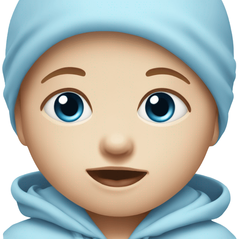 Blue-eyed newborn baby emoji