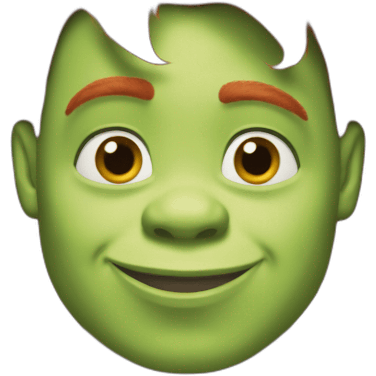 Shrek with red hair emoji