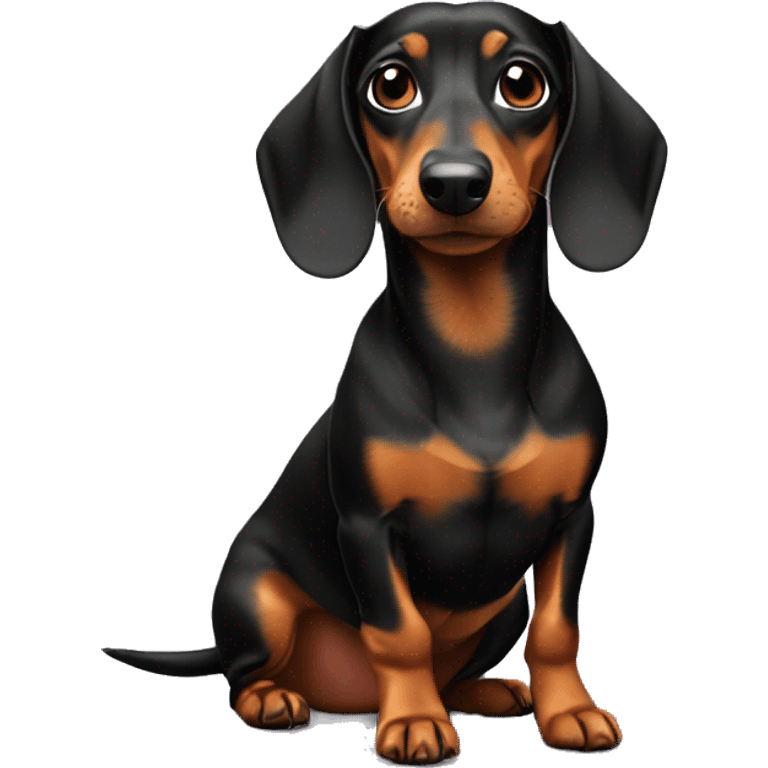 New Year's dachshund emoji