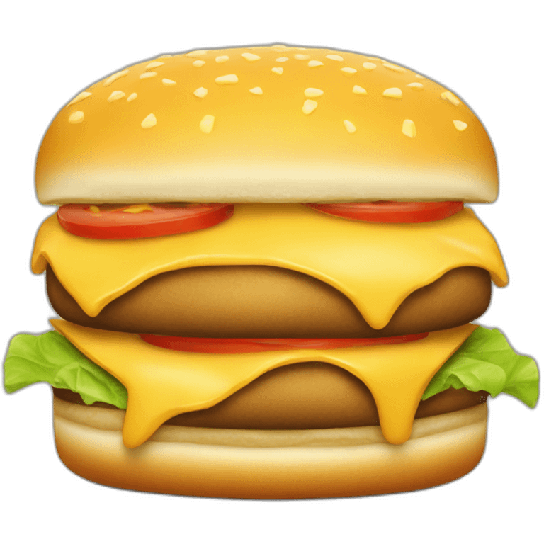 cheeseburger with extra cheese emoji