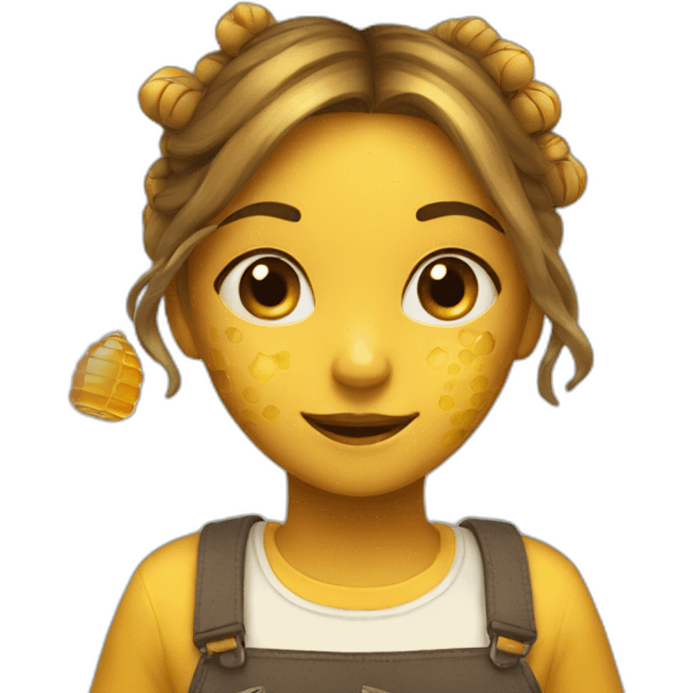 Girl and the honey emoji