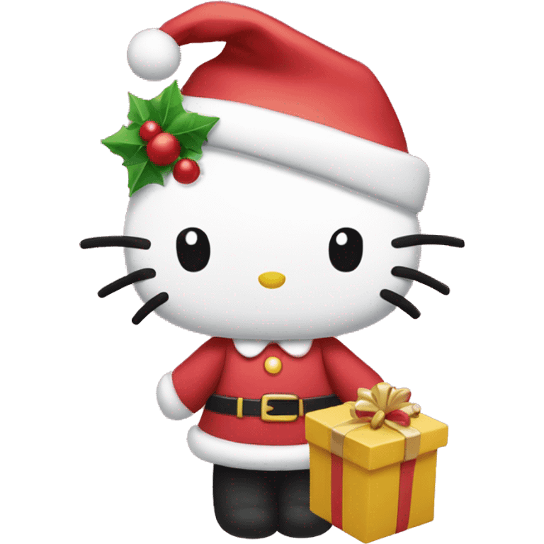 hello kitty christmas emoji