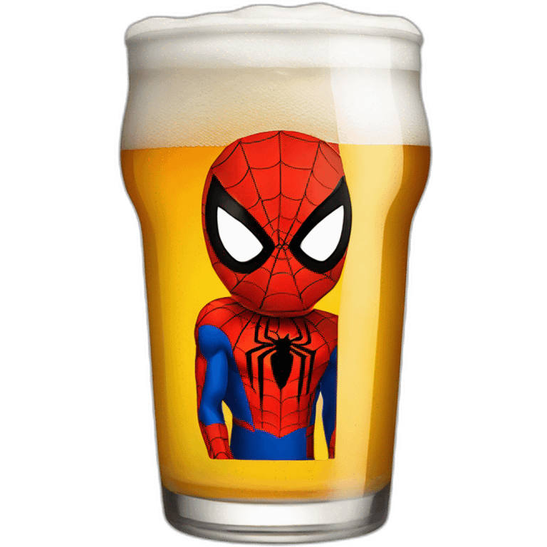 Spiderman drink beer emoji