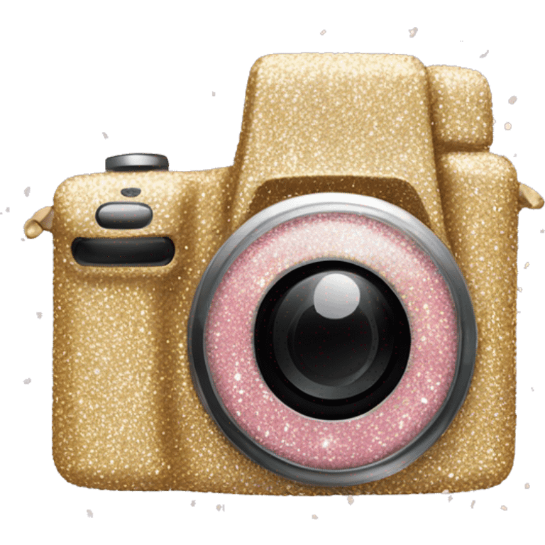 Camera with glitter emoji