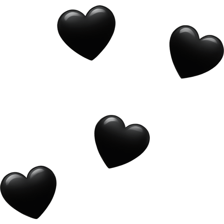 Sparkly black heart  emoji