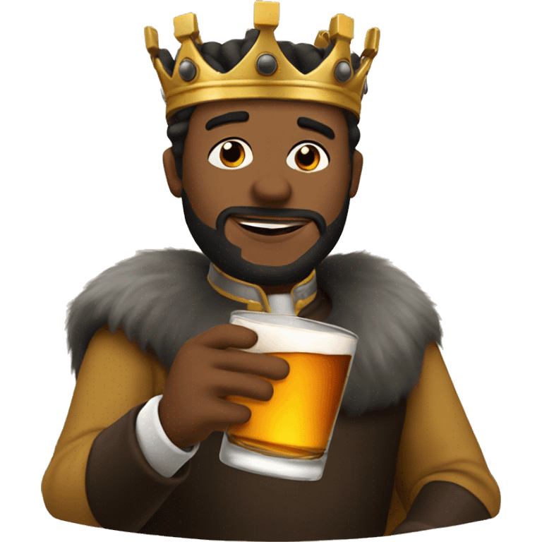 king drinking whiskey emoji