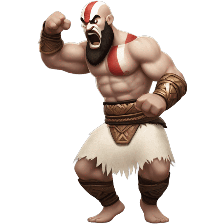 Kratos doing a haka  emoji