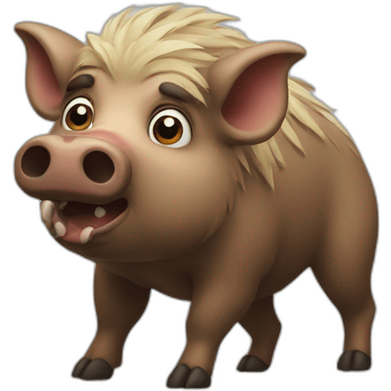 Shocked boar emoji