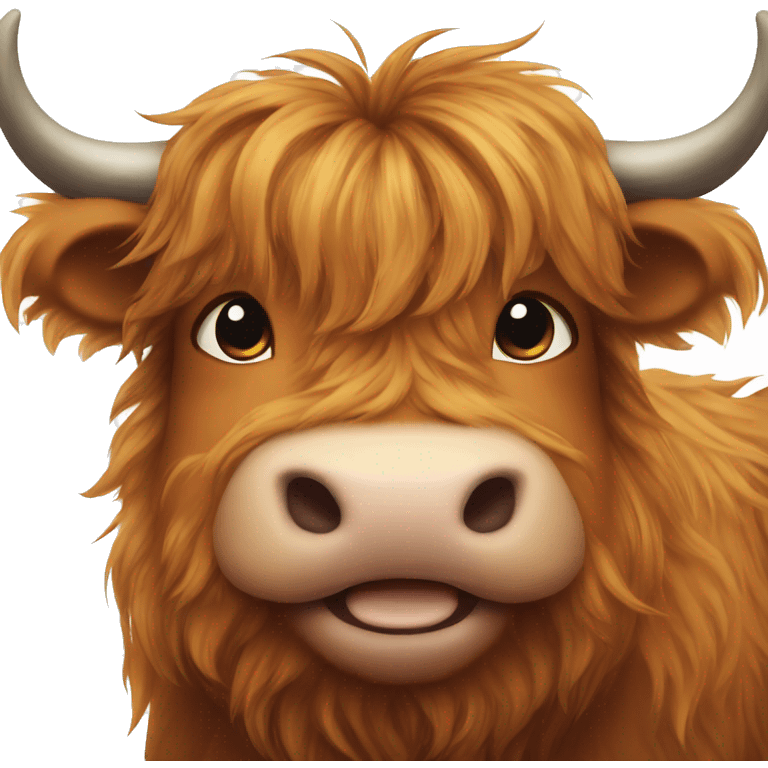 Fatty scottish highland cow emoji