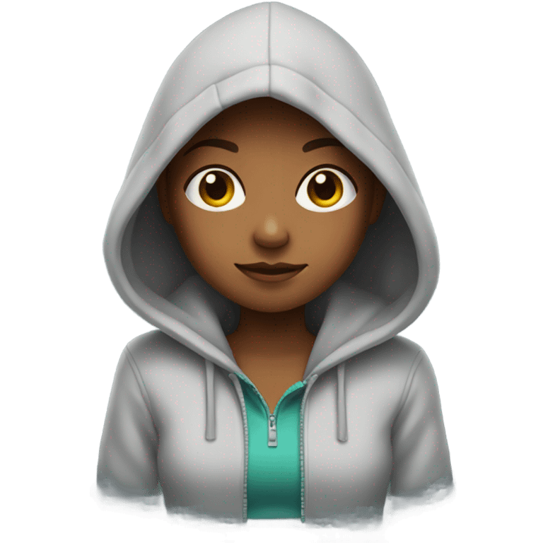 Girl in a hoodie emoji