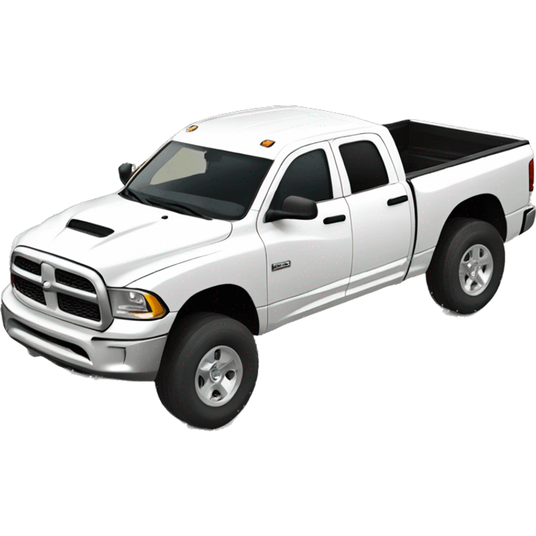 White 1500 dodge truck emoji