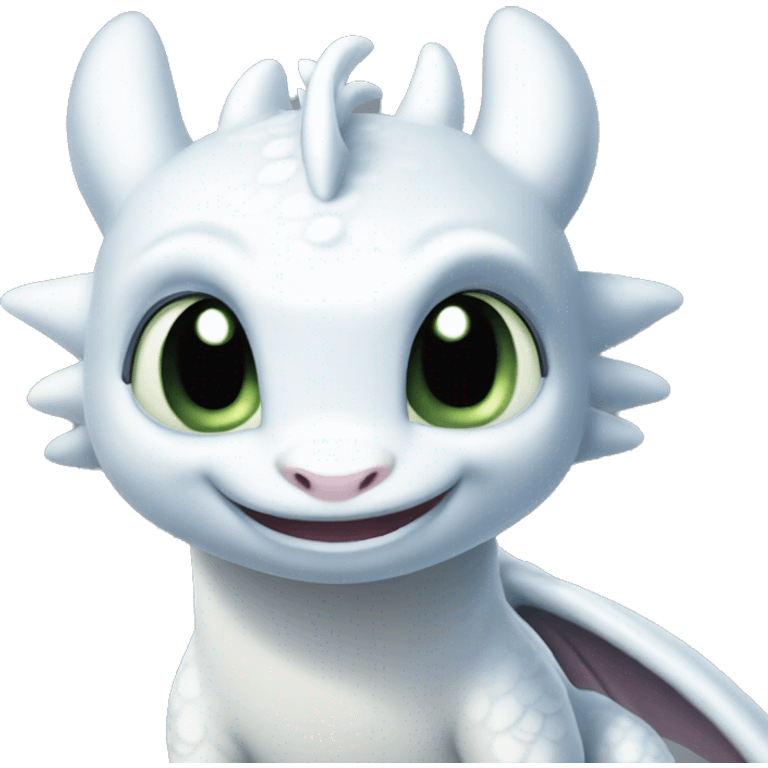 Light fury toothless dragon  emoji