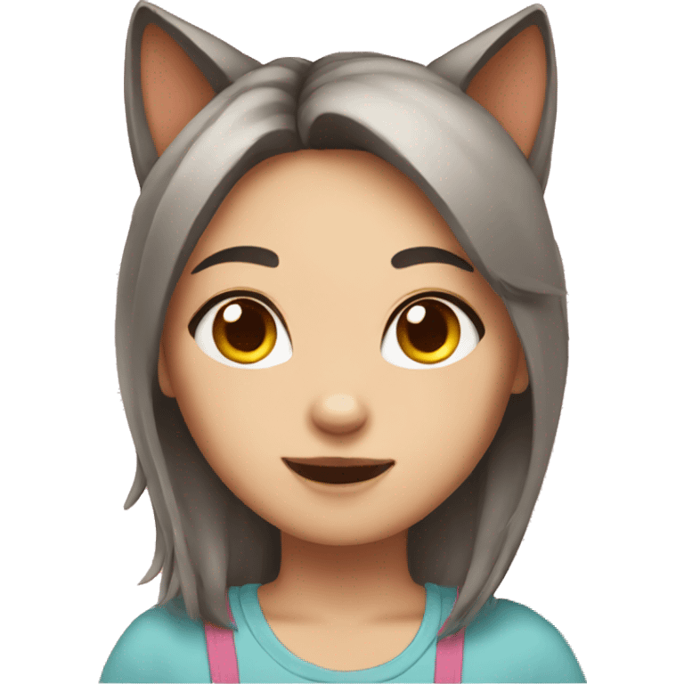 A girl cat emoji