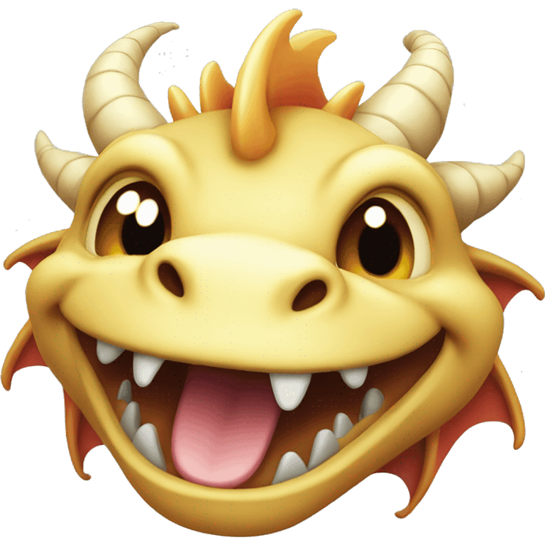 Happy dragon emoji