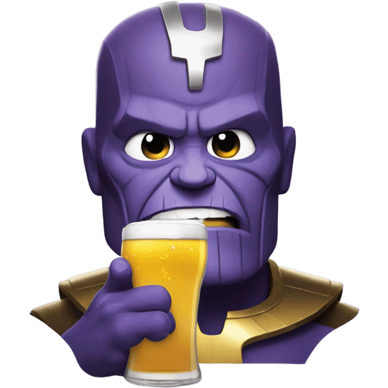 Thanos drinking beer emoji