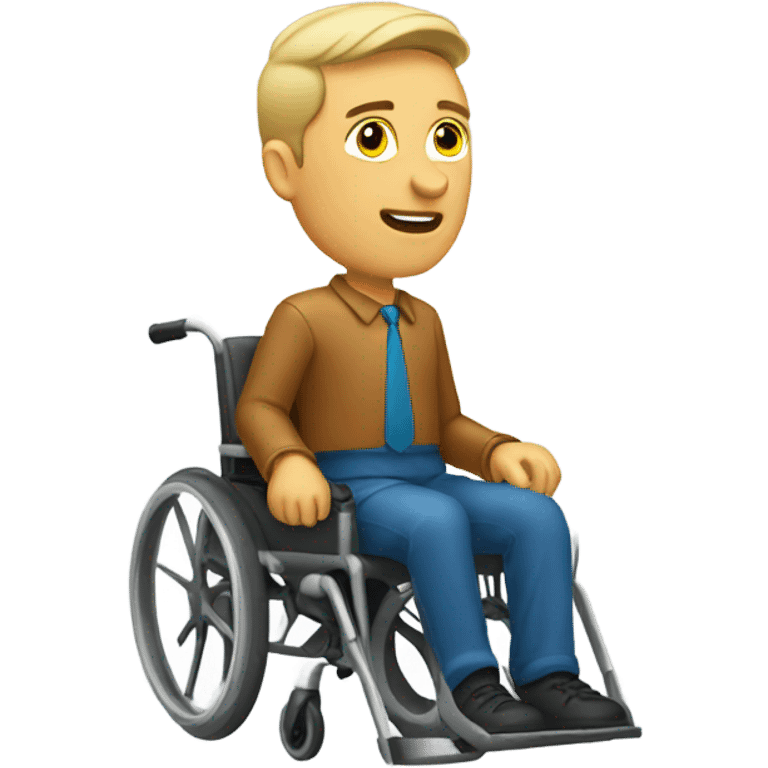 A guy in a wheelchair emoji