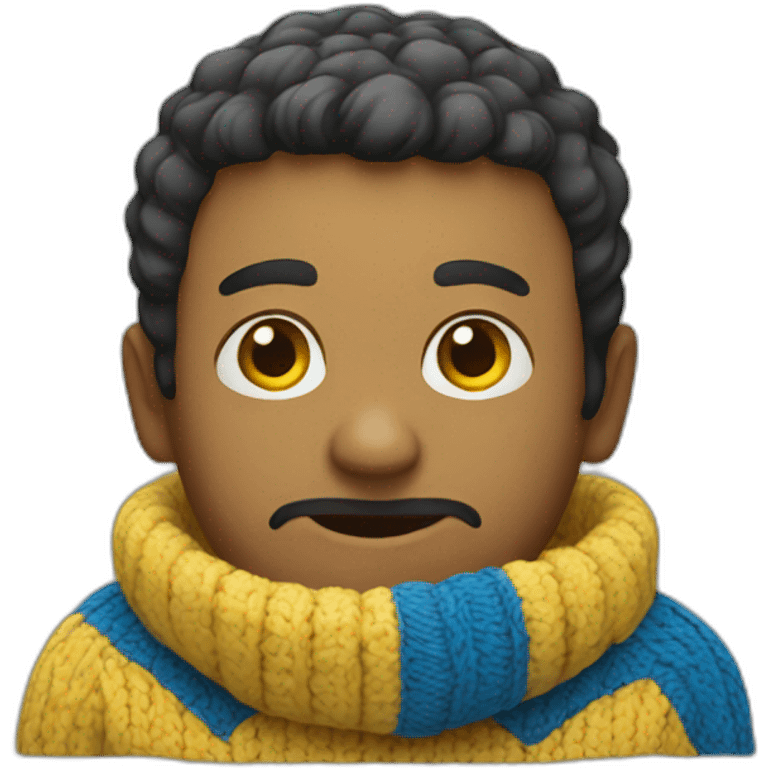 man in blue and yellow sweater emoji