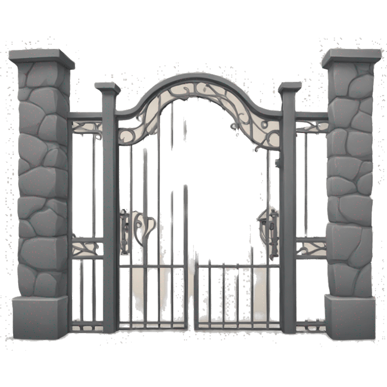 iron gate, arch, passage emoji