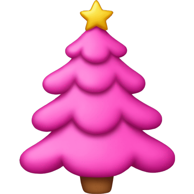 Pink Christmas tree emoji