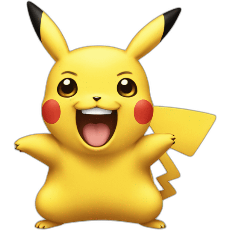 pikachu laughing emoji