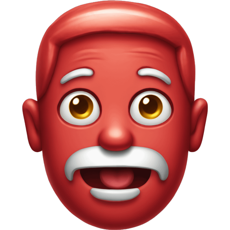 red old  candy whit face emoji