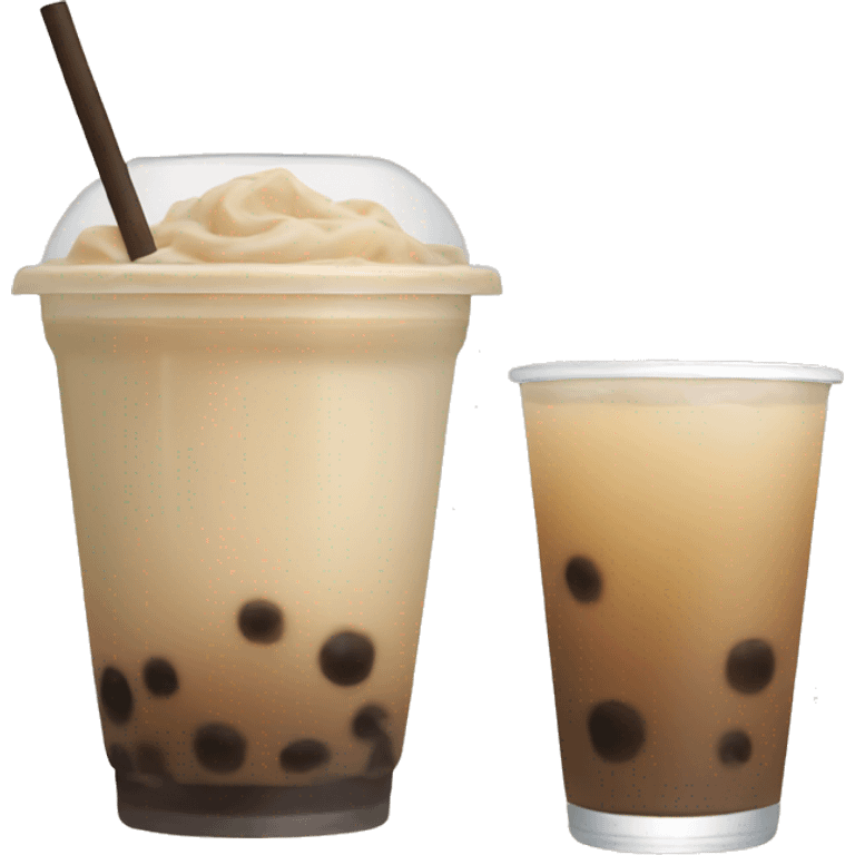 Beige boba drink emoji