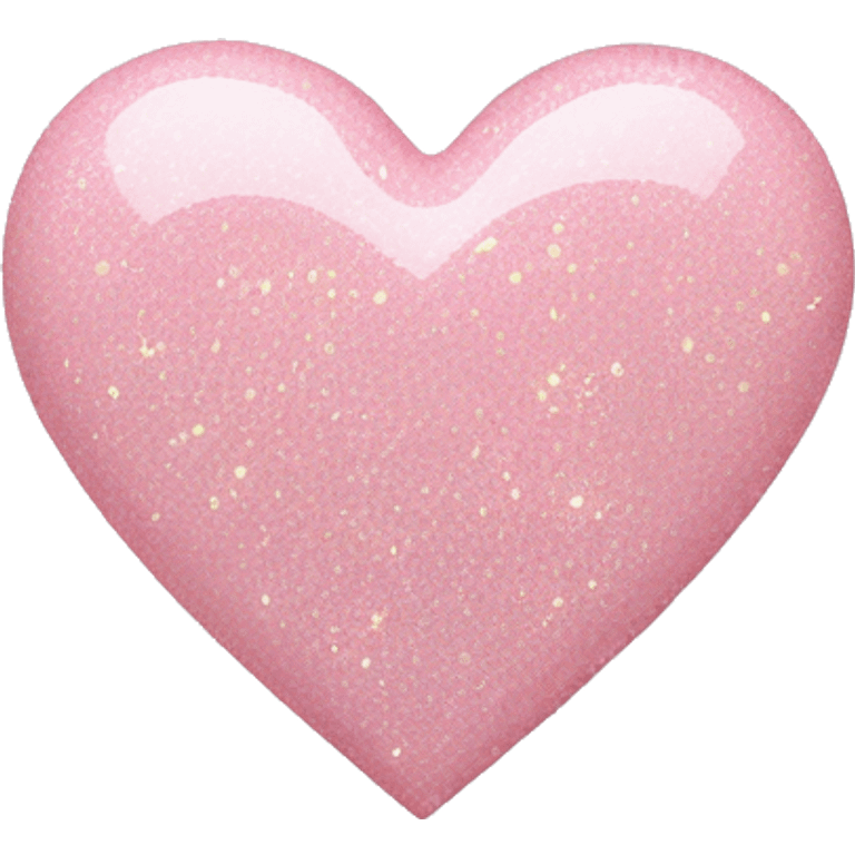 Pale pink heart with glitter emoji