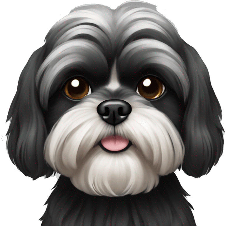 Black shih tzu  emoji