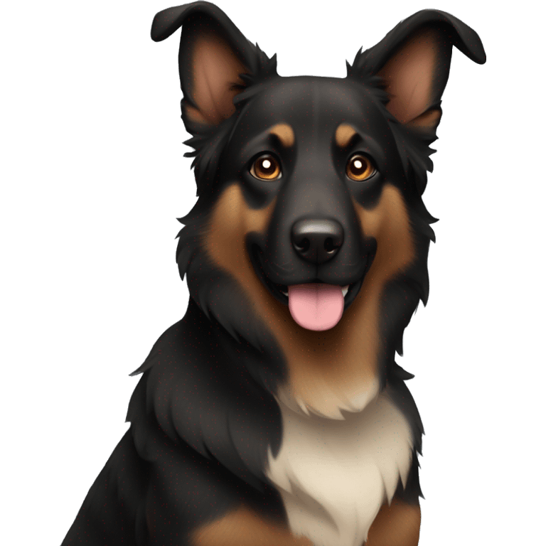 Black and brown shepherd dog emoji