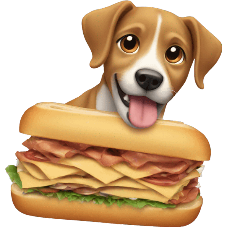 Dog eating sandwich  emoji