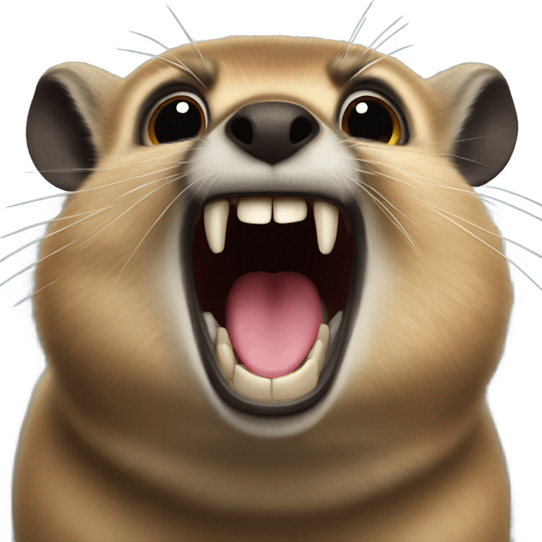 Hyrax screaming emoji