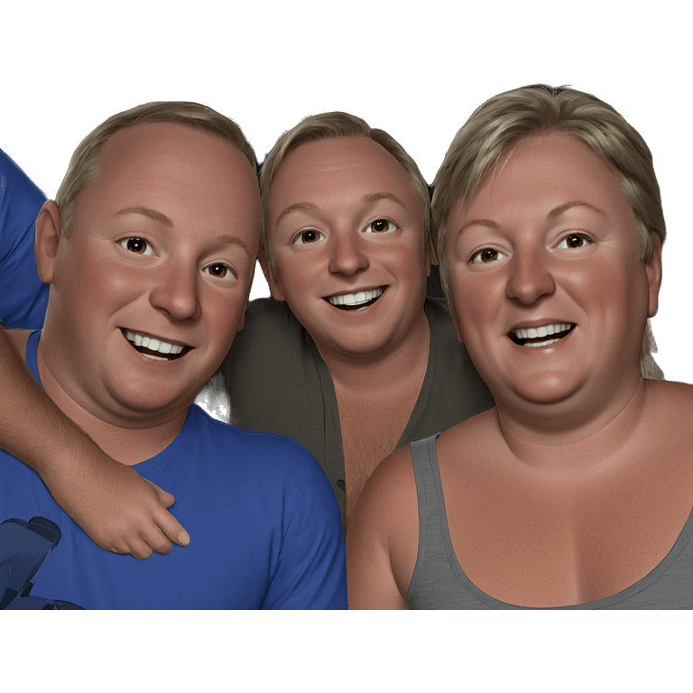 three boys sharing a smile emoji