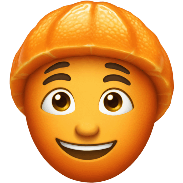 Clementine with a cute smile emoji